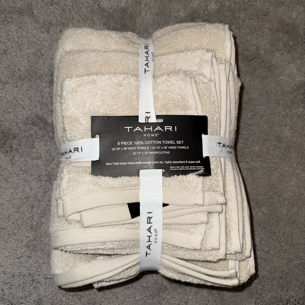 Tahari 6 Piece Cotton Towel Set